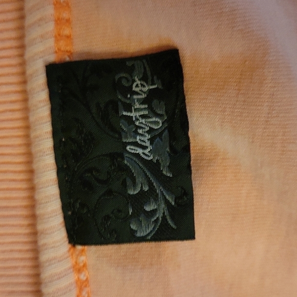 3/$30 DAYTRIP Y2k Peach Graphic Eagle Scoop Neck Short Sleeve Blouse - Picture 6 of 9
